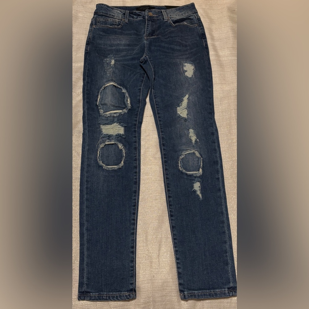Sanctuary Womens Robbie Distressed Skinny High Ankle Jeans Size 26